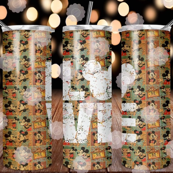 Classic custom tumbler Mickey Minnie vintage mug